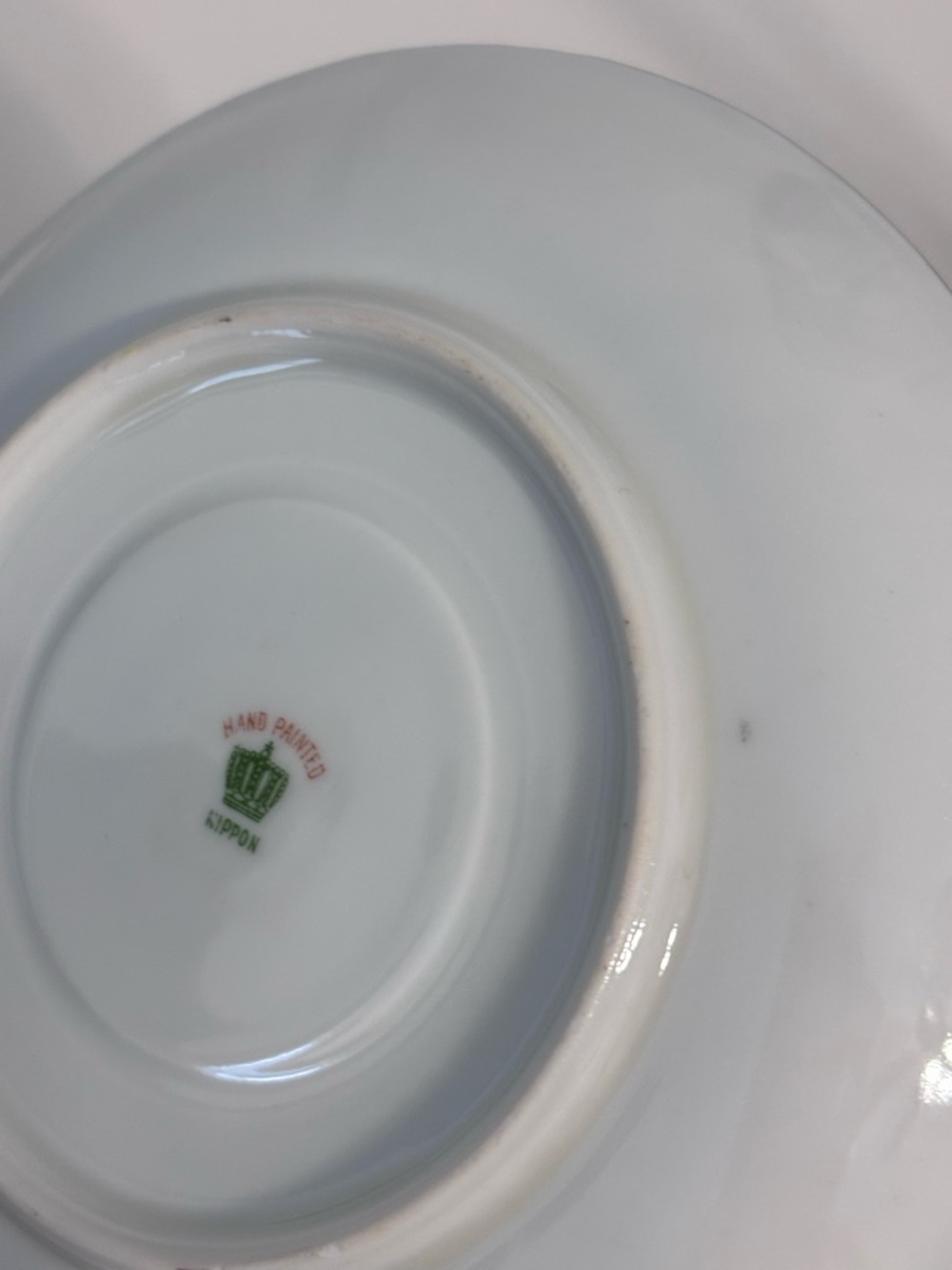 Antique Hand Painted Nippon Saucer Gold Moriage Enamel Floral Scenic Japan boat - Picture 11 of 12